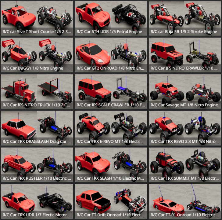 DEFINITIVE BEAMNG RC CAR PACK FULL PACK - 18 CARS